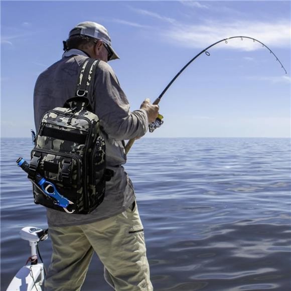 FishingPepo Fishing Backpack Tackle Storage Bag Fishing Gear and Equipment with - Picture 7 of 8